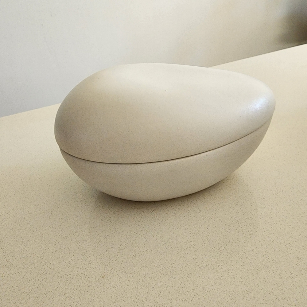 West Elm White Ceramic Decorative Box - Picture 6 of 9